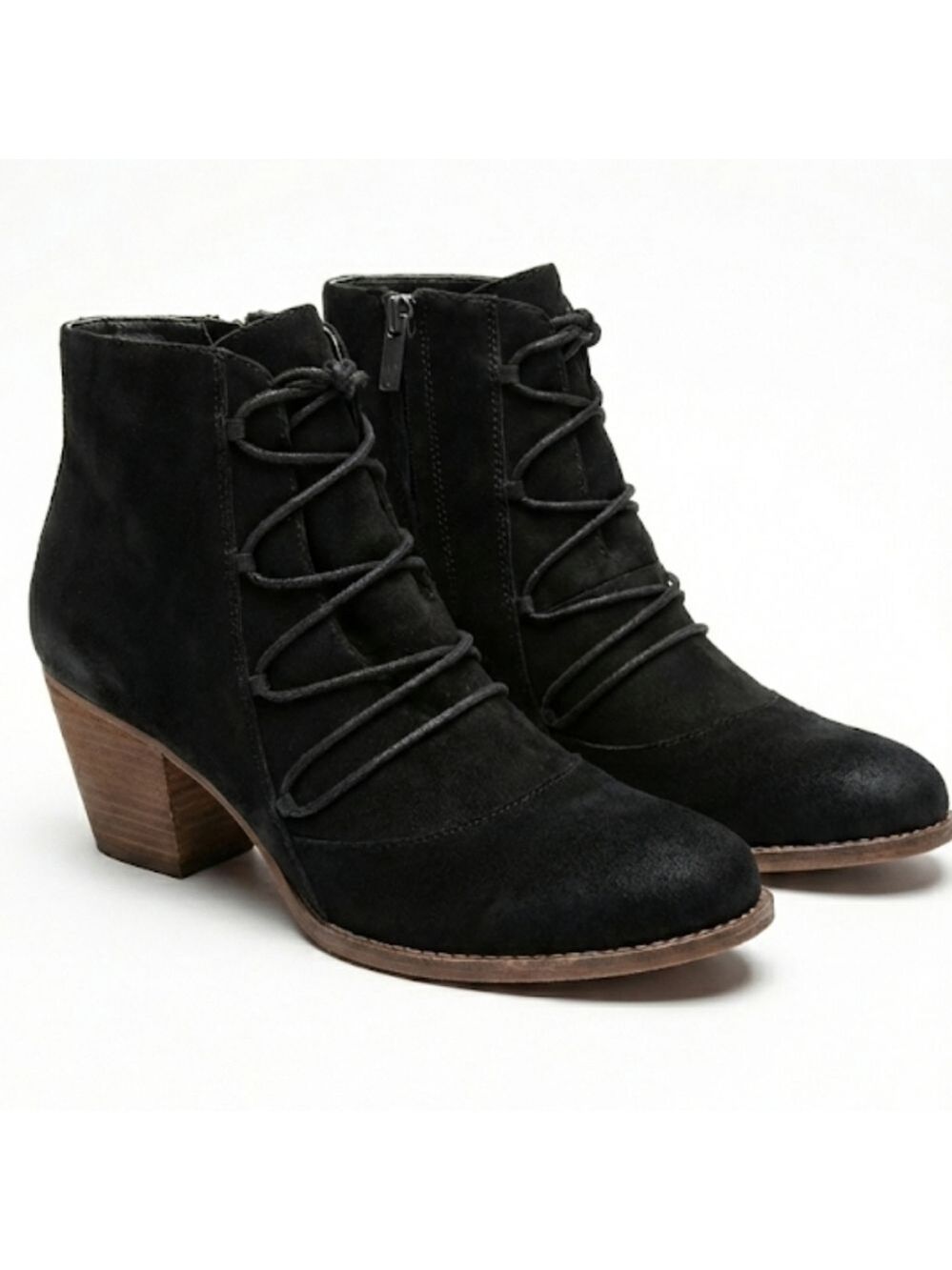 Sam Edelman Black Lace Up Ankle Boots